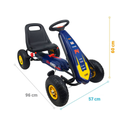 Carrito Montable Pedales Tipo Kart Con Llantas Inflables Drop