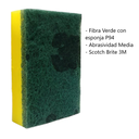 Fibra Verde Con Esponja P-94 Scotch Brite 3M Drop