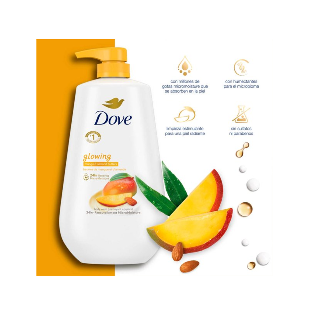 Jabón Corporal Dove Mango 905 Ml Líquido Drop
