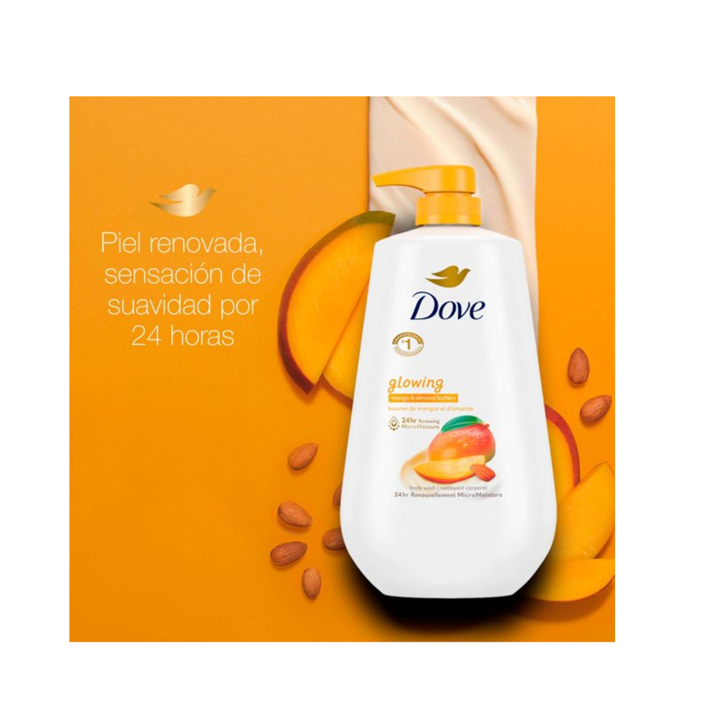 Jabón Corporal Dove Mango 905 Ml Líquido Drop