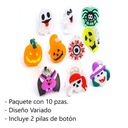 Anillos Luminosos De Halloween Creativos y Bonitos 10 Pzas.