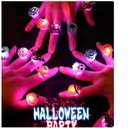 Anillos Luminosos De Halloween Creativos y Bonitos 10 Pzas.