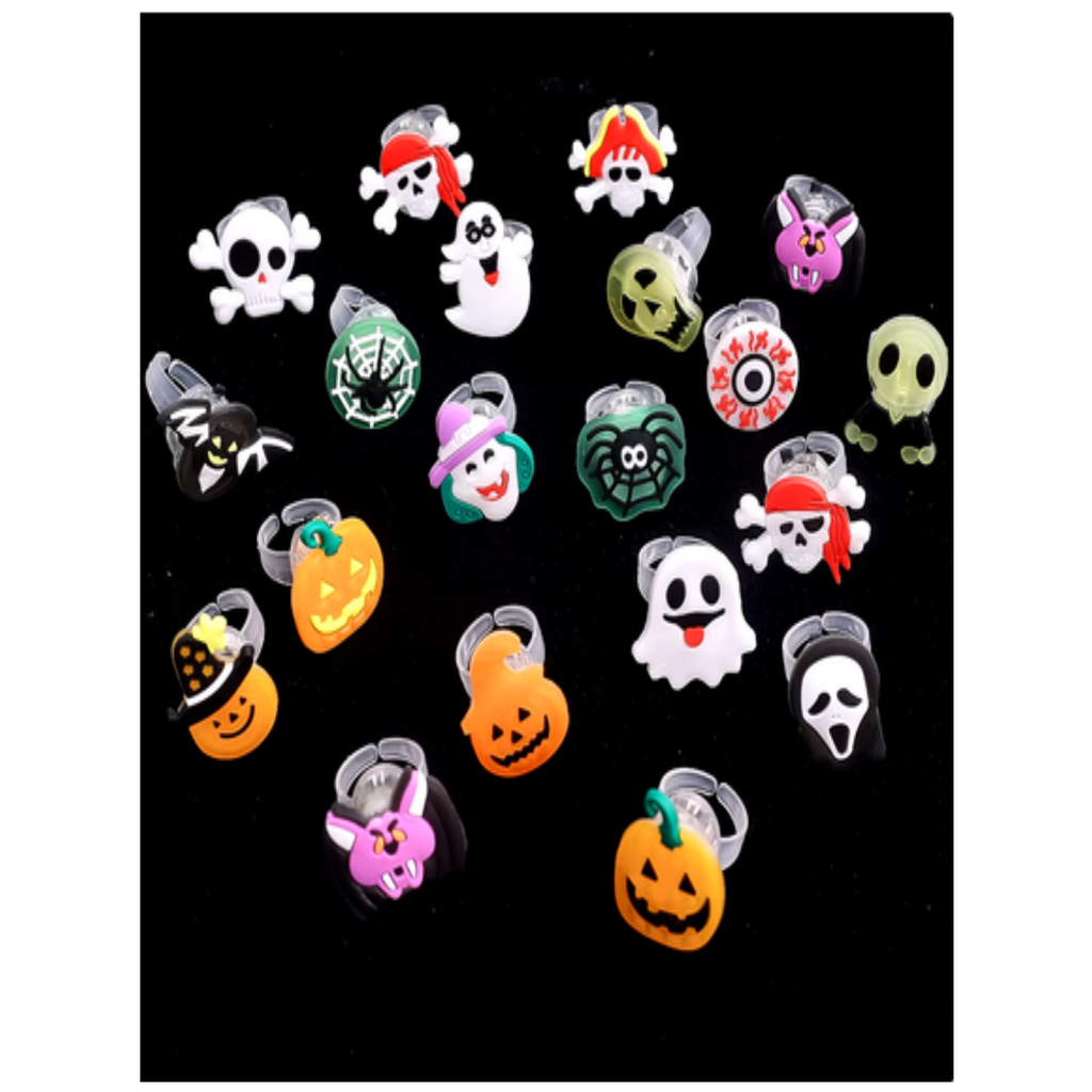 Anillos Luminosos De Halloween Creativos y Bonitos 10 Pzas.