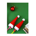 Adornos Navideños Para Cubiertos 2 Piezas Mini Gorrito Rojo