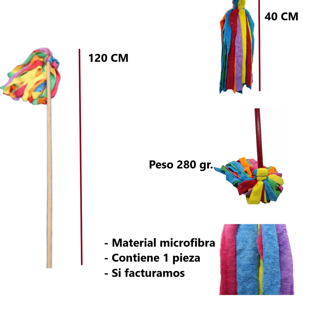 Trapeador Microfibra Toalla Payaso Mediano 280 Gramos
