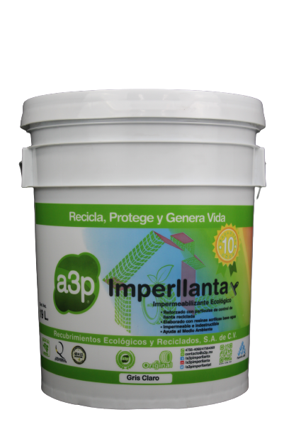 Impermeabilizante a3p Imperllanta 10 Años Gris Claro 19L