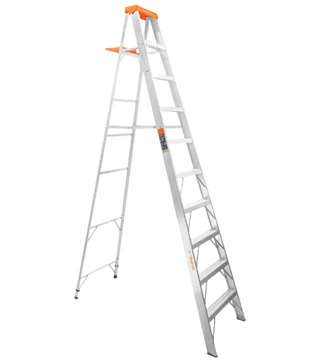 Escalera de tijera tipo II 9 peldaños y bandeja, Truper