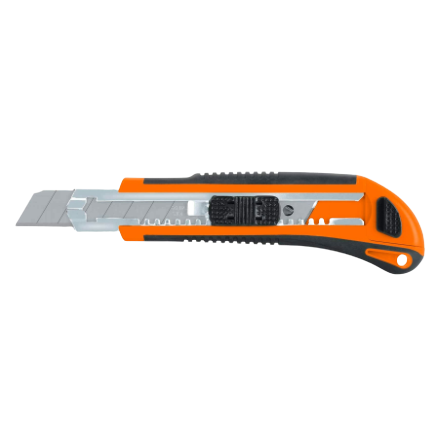 Cutter 18 mm profesional con alma metálica y grip, Truper 16977