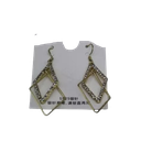 Aretes En Forma De Triangulo con Piedras Blancas