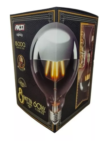 Foco Aksi 122115 Vintage Led 8w E27 Espejo Luz Calida 127v