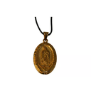 Collar Cola De Rata Con Medalla De Virgen De Guadalupe Dorado y Platiado