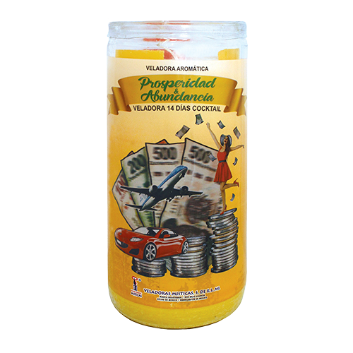 Prosperidad 14 dias Ama-Nrja-Bco Veladora Mistica 5140 Aromática
