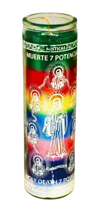 Muerte 7 Potencias 105 Parafina Veladora Mistica 7599