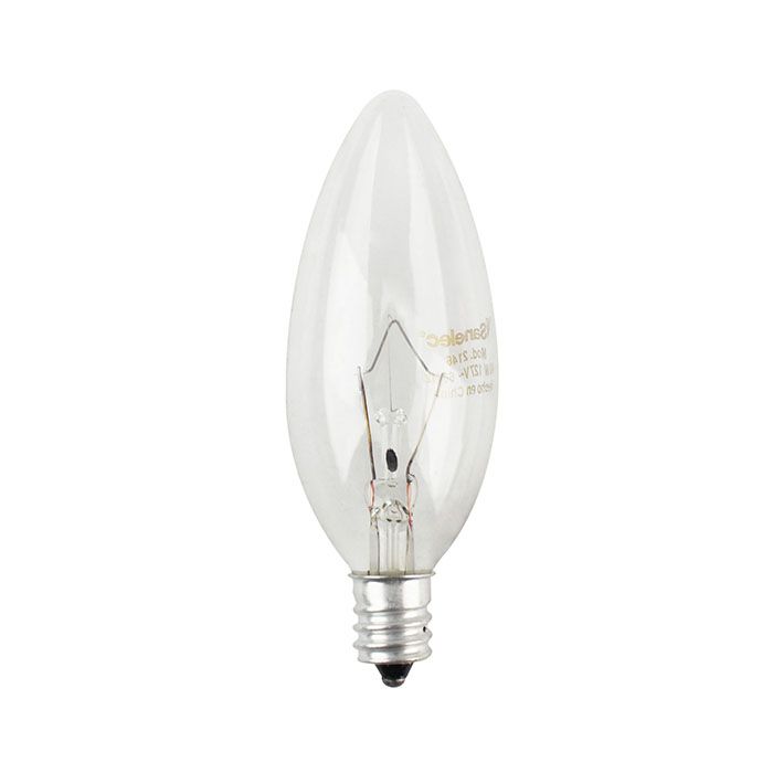 Foco tipo vela con base extra miñón E 12, luz cálida 40 W Santul