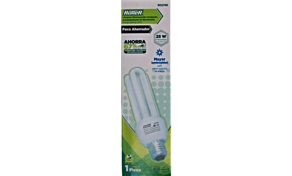 Foco Ahorrador Rotter Ro2748 25w Sin Envolvente Luz De Dia