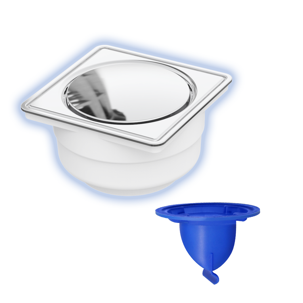 Coladera Fleximatic 2248A Universal Cuadrada Push Con Membrana Check Anti-Olores