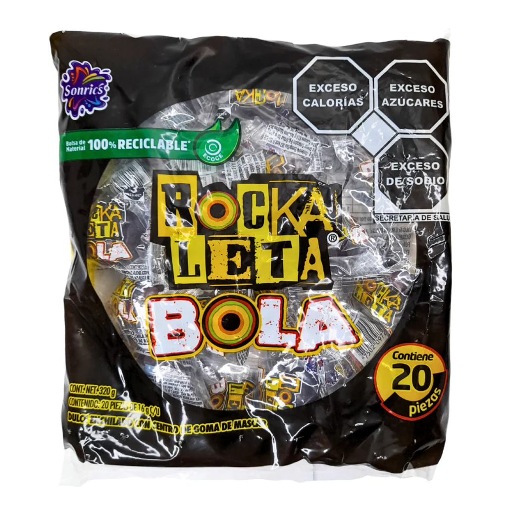 Rocka Leta Con Centro De Goma De Mascar 20P/Z