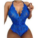 Coordinado Super Sexy Encaje Floral Super Sexy! Azul