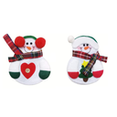 Adornos Navideños Para Cubiertos 2 Piezas Muñeco De Nieve