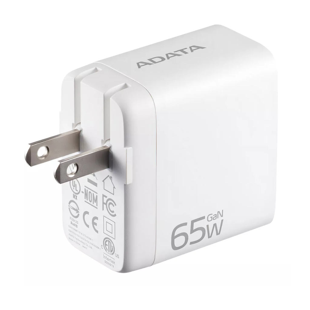 Cargador De Pared Adata 65w Carga Rapida Blanco Drop