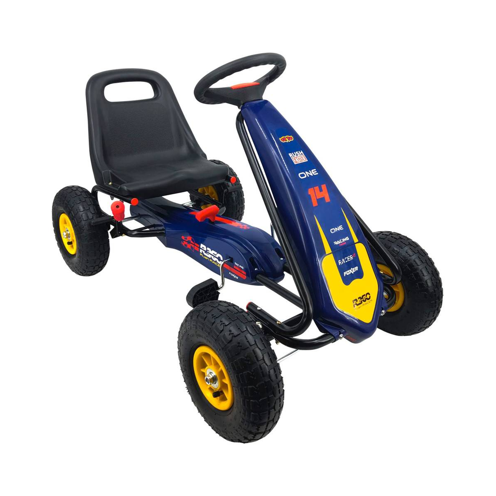 Carrito Montable Pedales Tipo Kart Con Llantas Inflables Drop