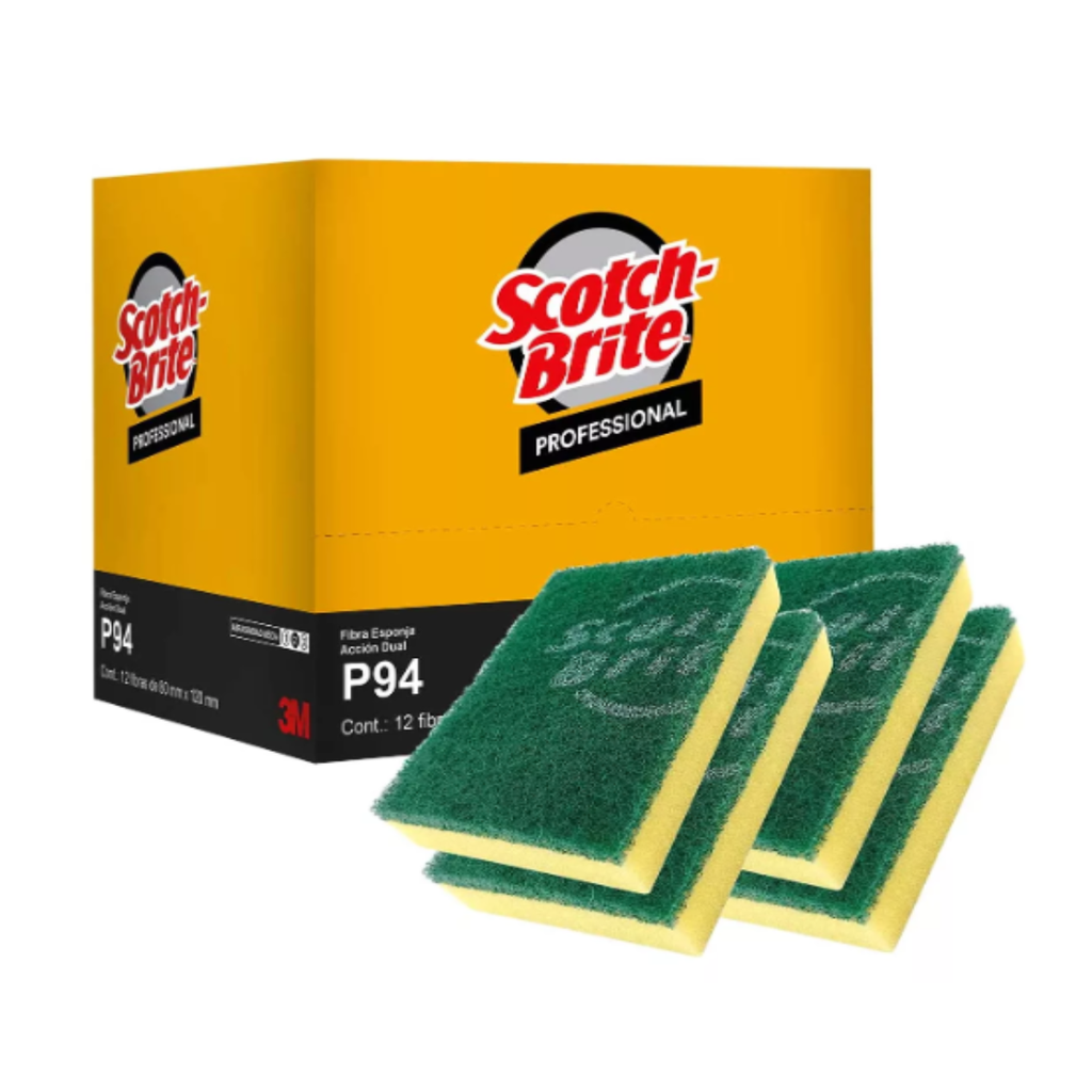 Fibra Verde Con Esponja P94 Scotch Brite 3M Drop