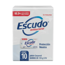 Jabón Corporal Escudo Antibacterial Protección Neutra 10 pzas. de 135 g. Drop