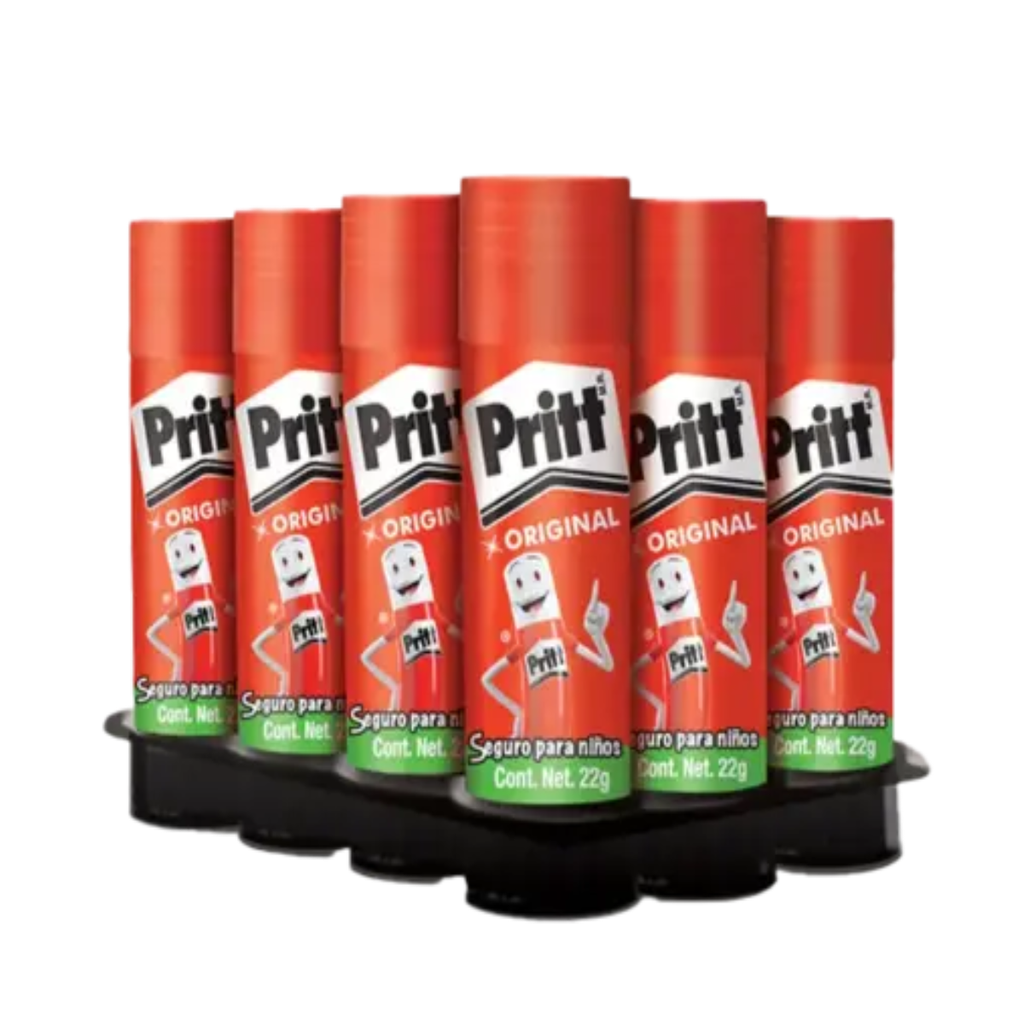 Pegamento lapiz adhesivo/charola C/12 pzas/22grc/u /Drop 009