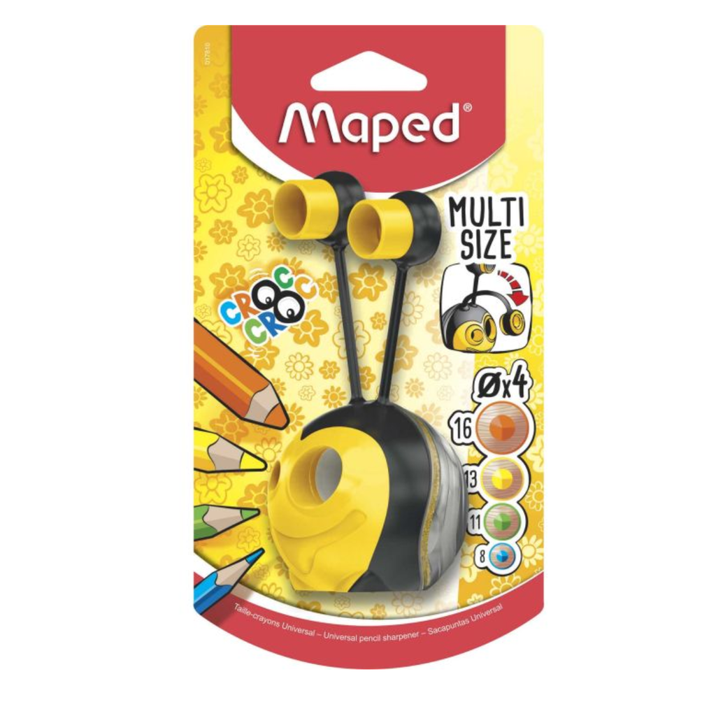 Sacapuntas con Depósito Maped Croc Abeja 2 Orificios Drop013