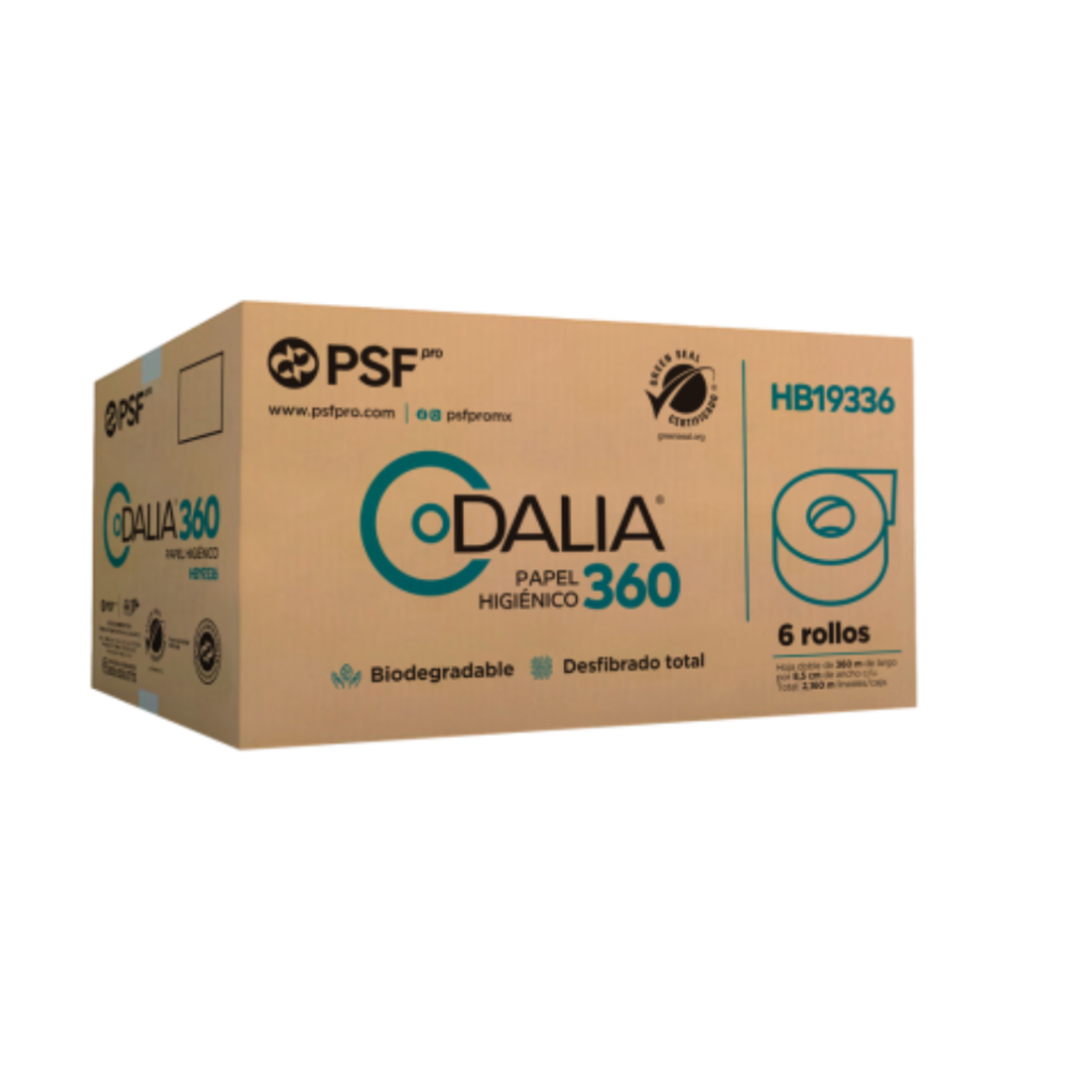 Higiénico Dalia Jumbo 360 Metros C/6 Rollos Drop007