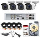 Kit Video Vigilancia HiLook Dvr 4 Canales 4 Cámaras 1080p 2mp Audio Integrado Thc-b120-ps