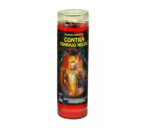 [M2261] Contra Trabajo Cocktail Negro-Rojo Veladora Mistica 2261