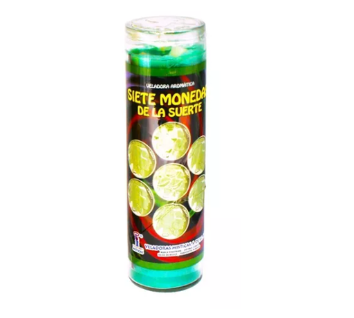 [M2260] 7 Monedas De La Suerte Cocktail Veladora Mistica 2260