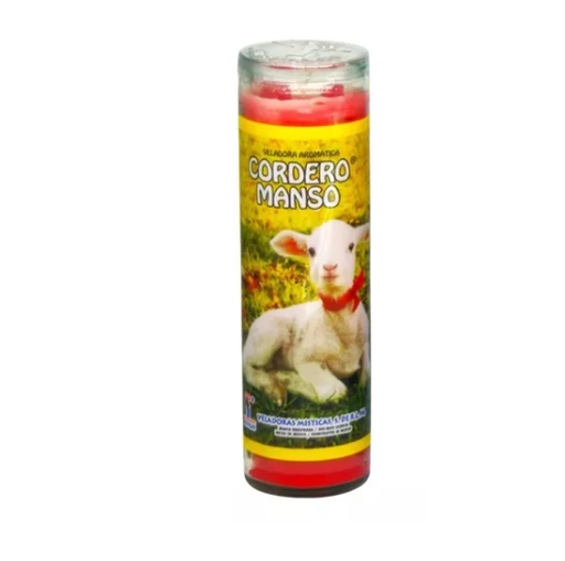 [M2297] Cordero Cocktail Verde Veladora Mistica 2297