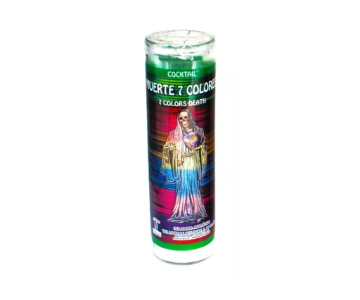 [M2195] Muerte 7 Colores Cocktail Veladora Mistica 2195