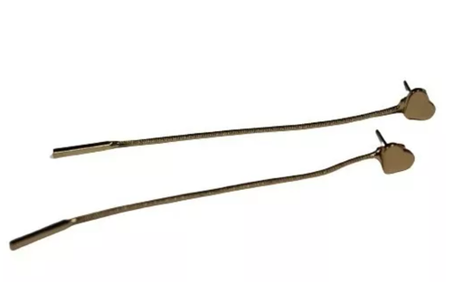 [1881483811] Arete Largo Con Corazón De Acero Inoxidable