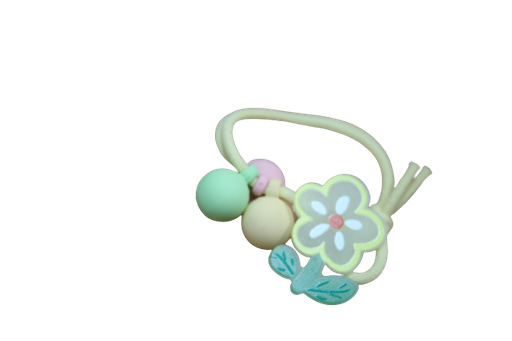 [1885701667] Ligas Para Cabello De Colores Con Figuras Y Bolas Color Mate amarillo