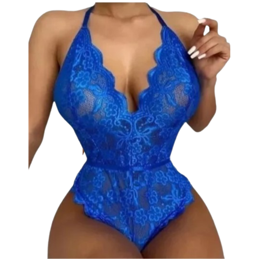 Coordinado Super Sexy Encaje Floral Super Sexy! Azul