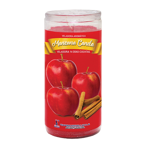 [M5128] Manzana Canela 14 dias Roja Veladora Mistica 5128 Aroma