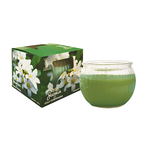 [M0333] Jazmin Roma Verde Claro Veladora Mistica 0333