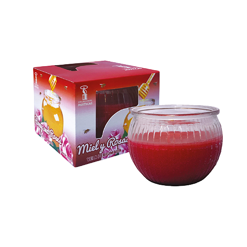 [0339] Miel y Rosas Roma Rojo Veladora Mistica 0339