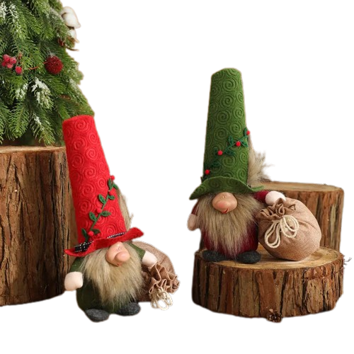 Muñeco Adorno De Navidad Hecho A Mano, De Felpa Sin Cara