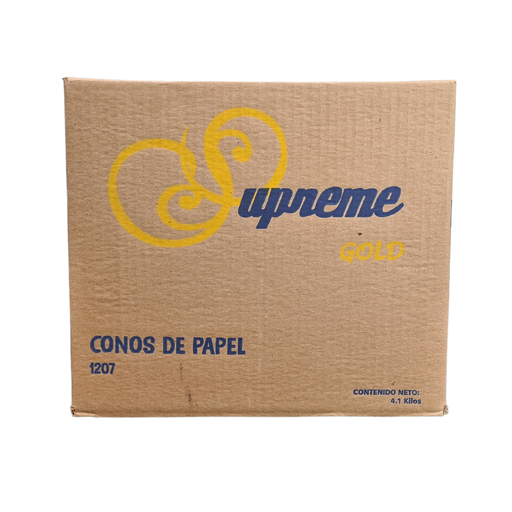 [SG1207] Vaso Cónico Supreme Gold 20 Cajas (Ristra)