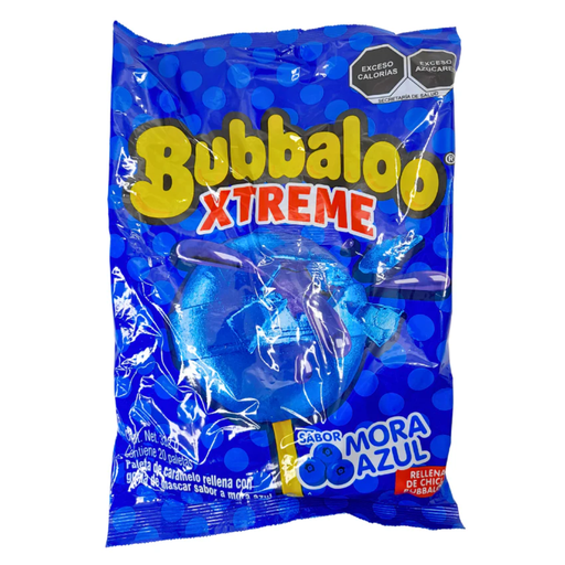 [BUBBPXM20] Paleta Bubbalo Xtreme Sabor Mora Azul Con 20 Piezas