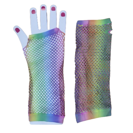 [LGBTGUA] Guantes De Red Malla Larga Rock Sexy Colores Arcoíris LGBT