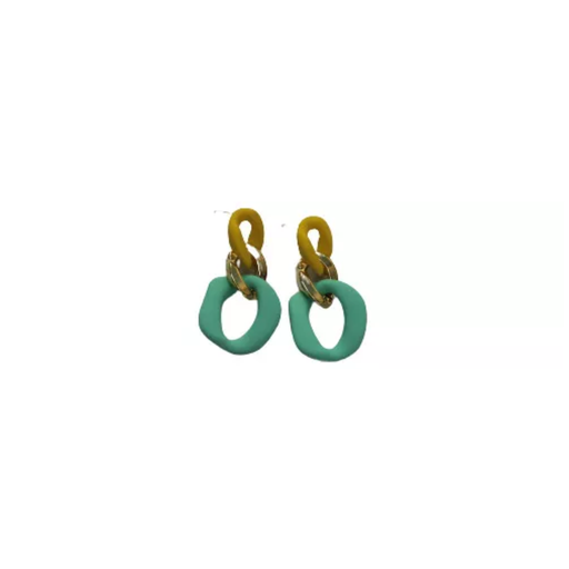 [Aretes 3 Colores] Aretes  De Circulo De 3 Colores De Acero Inoxidable