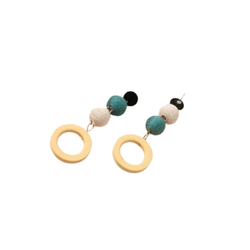 [ColganteBolaMulticolor] Pendientes O Aretes Elegantes Colgante Bola Multicolor