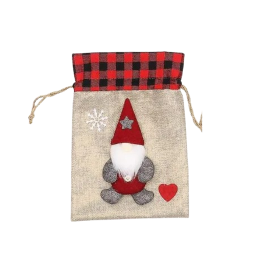 [MONACOR] Morral Navideño Corazon Para Caramelos  / 30x20 Cm