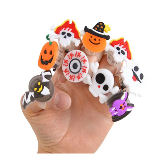 [ALUHALL10] Anillos Luminosos De Halloween Creativos y Bonitos 10 Pzas.