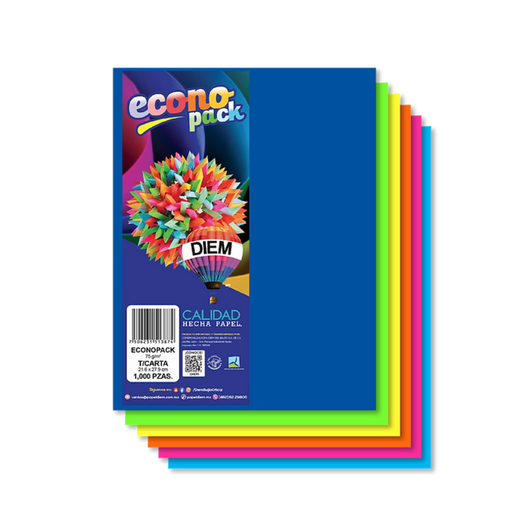 [1457] Papel Bright Carta Colores Surtidos Paq 1000 Hojas Drop 009